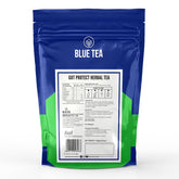Blue Tea Caffeine Free Gut Protect Herbal Tea - 50 Pyramid Tea Bags In Zip Lock Pack | Antioxidants Support, Gut Protection - Gluten Free